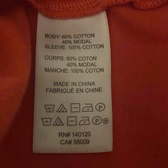 Maette Orange Top w/ smocked and ruffle sleeves - Picture 4 of 4